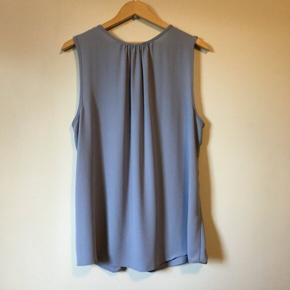 Vintage le chateau Canadian Made Pale Lavender Tie Up Crochet Lace Tank - Picture 2 of 14